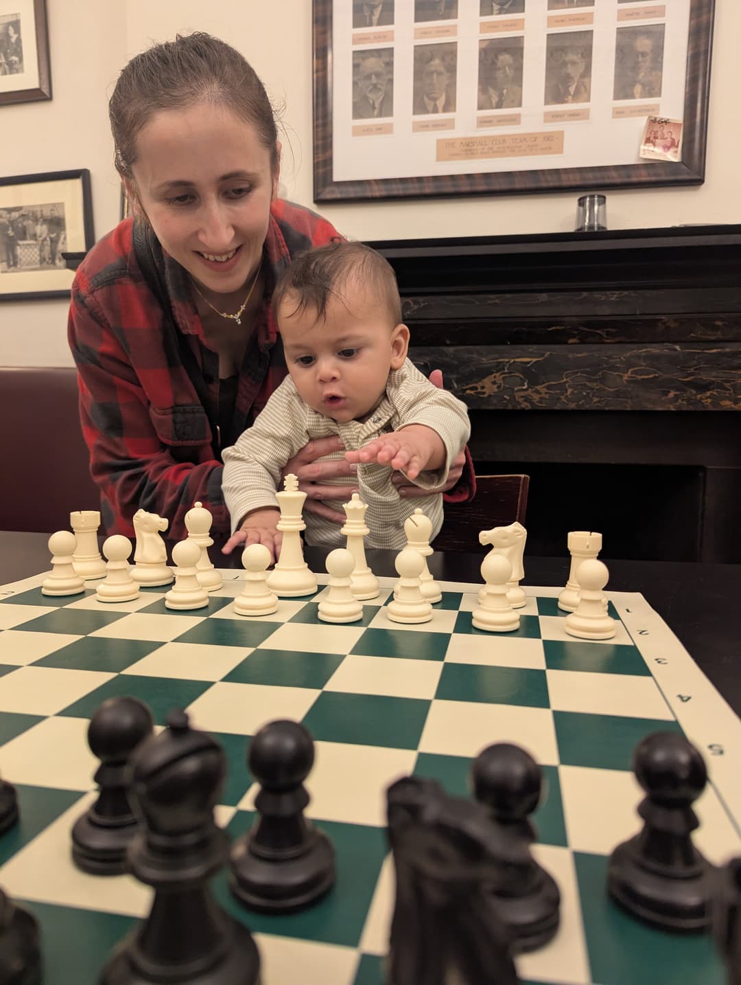 Indra enjoying the Marshall Chess Club atmosphere